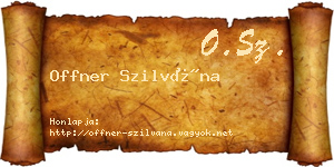 Offner Szilvána névjegykártya